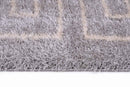 Puffy Style P100A Grey / Beige Modern Shaggy Area Rug - Quality Rugs and Furniture