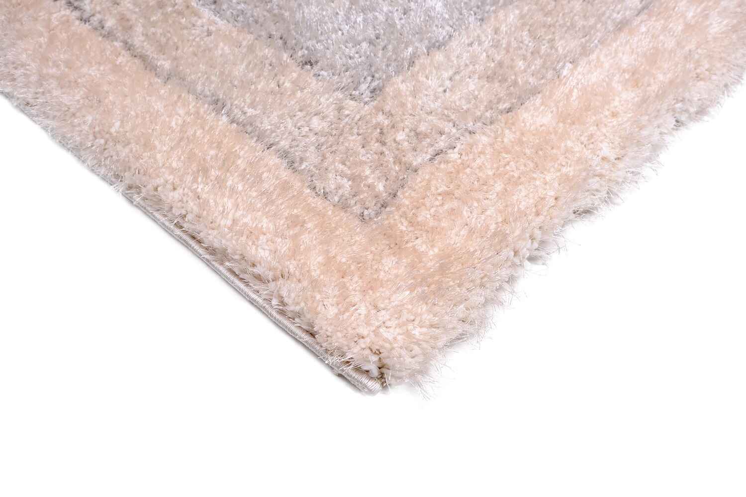 Puffy Style P301A Grey / Beige Modern Shaggy Area Rug - Quality Rugs and Furniture
