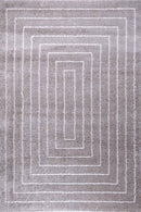 Puffy Style P301D Grey / White Modern Shaggy Area Rug - Quality Rugs and Furniture