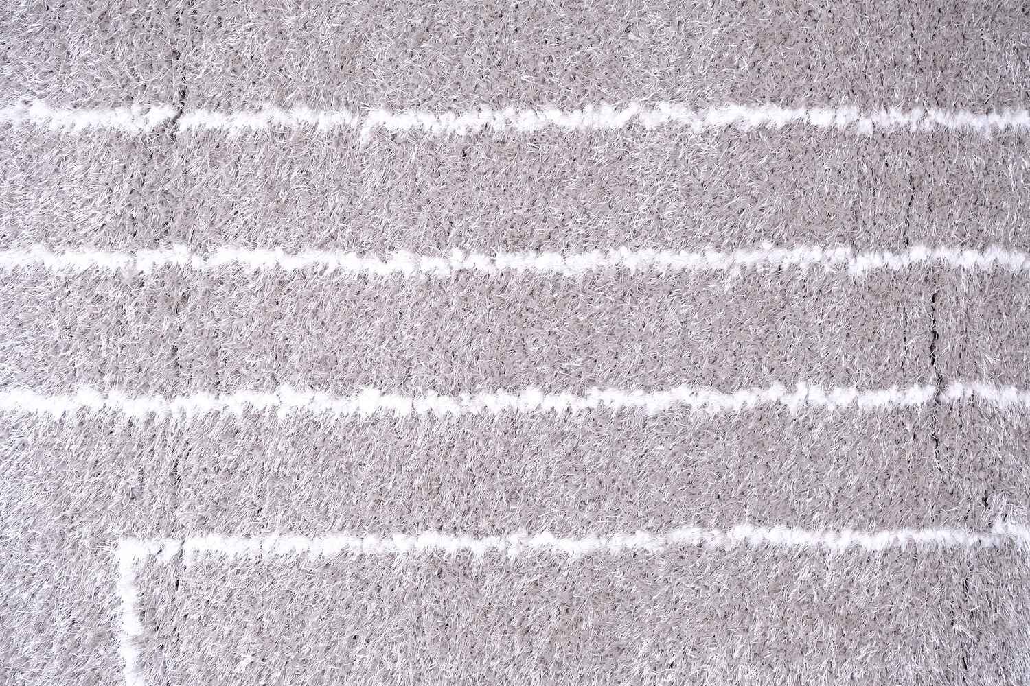 Puffy Style P301D Grey / White Modern Shaggy Area Rug - Quality Rugs and Furniture