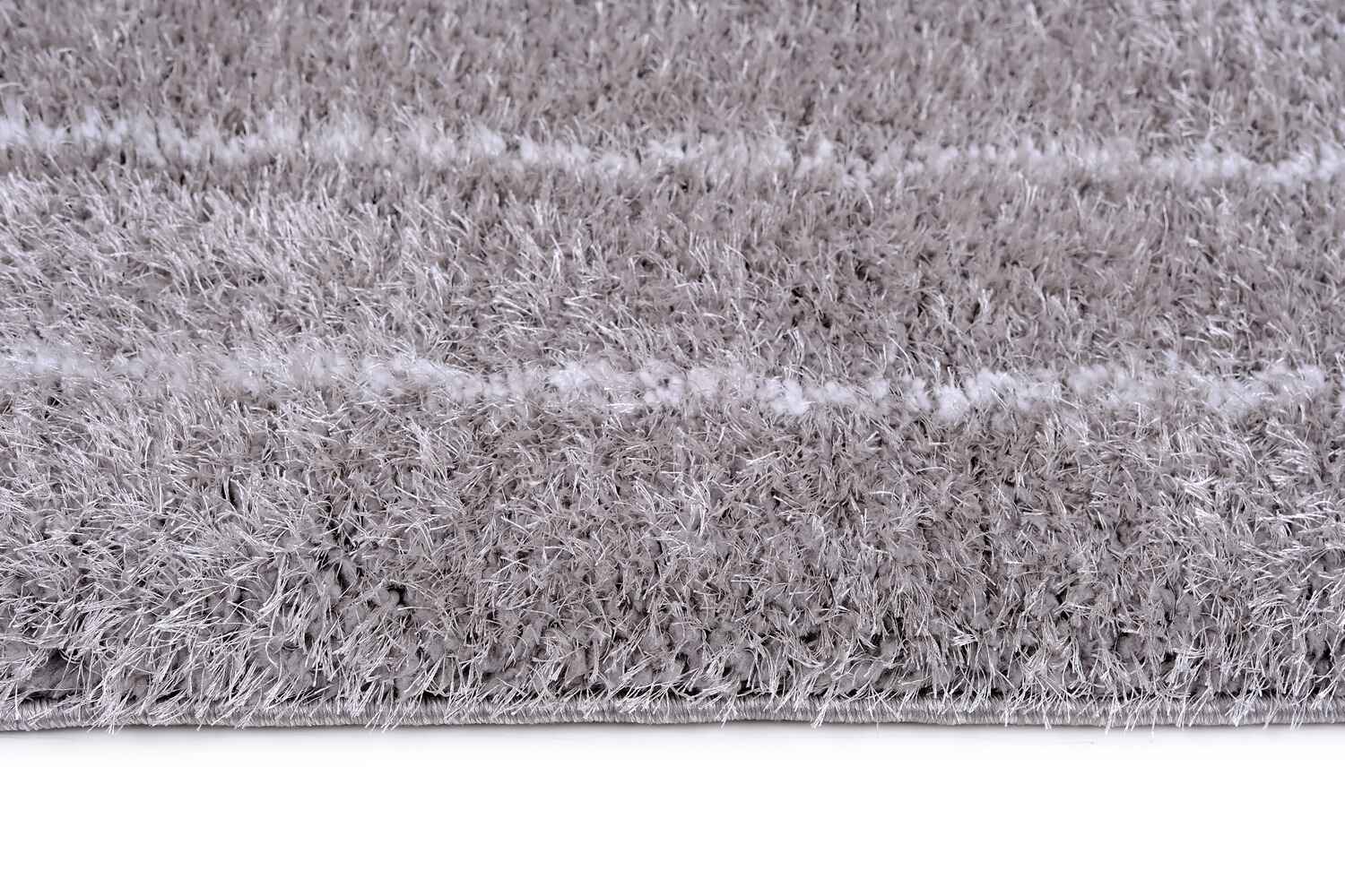 Puffy Style P301D Grey / White Modern Shaggy Area Rug - Quality Rugs and Furniture