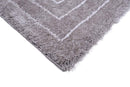 Puffy Style P301D Grey / White Modern Shaggy Area Rug - Quality Rugs and Furniture