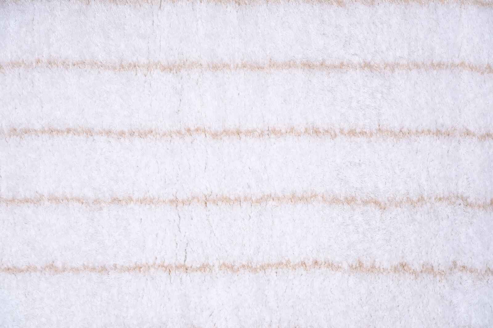 Puffy Style P301D White / Beige Modern Shaggy Area Rug - Quality Rugs and Furniture