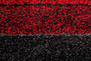 Puffy Style P301F Black / Red Modern Shaggy Area Rug - Quality Rugs and Furniture