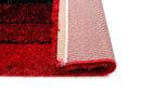 Puffy Style P301F Black / Red Modern Shaggy Area Rug - Quality Rugs and Furniture