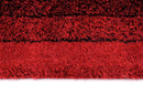 Puffy Style P301F Black / Red Modern Shaggy Area Rug - Quality Rugs and Furniture