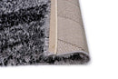 Puffy Style P304A Grey / Black Modern Shaggy Area Rug - Quality Rugs and Furniture