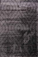 Puffy Style P311E Anthracite / Black Modern Shaggy Area Rug - Quality Rugs and Furniture