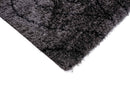 Puffy Style P311E Anthracite / Black Modern Shaggy Area Rug - Quality Rugs and Furniture