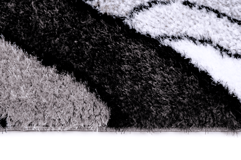Puffy Style P667A Anthracite / Grey Modern Shaggy Area Rug - Quality Rugs and Furniture