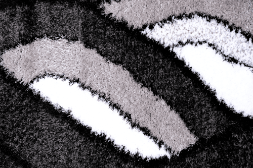 Puffy Style P667A Anthracite / Grey Modern Shaggy Area Rug - Quality Rugs and Furniture