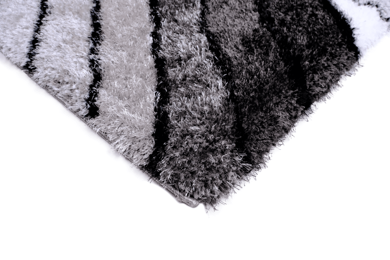 Puffy Style P667A Anthracite / Grey Modern Shaggy Area Rug - Quality Rugs and Furniture