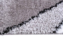 Puffy Style P925A Black / Grey Modern Shaggy Area Rug - Quality Rugs and Furniture