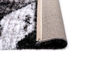 Puffy Style P926A Black / Anthracite Modern Shaggy Area Rug - Quality Rugs and Furniture