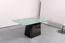 Regal Modern Luxury Dining Table Marble Top Stainless Steel Base Silver Matt - Quality Rugs and Furniture