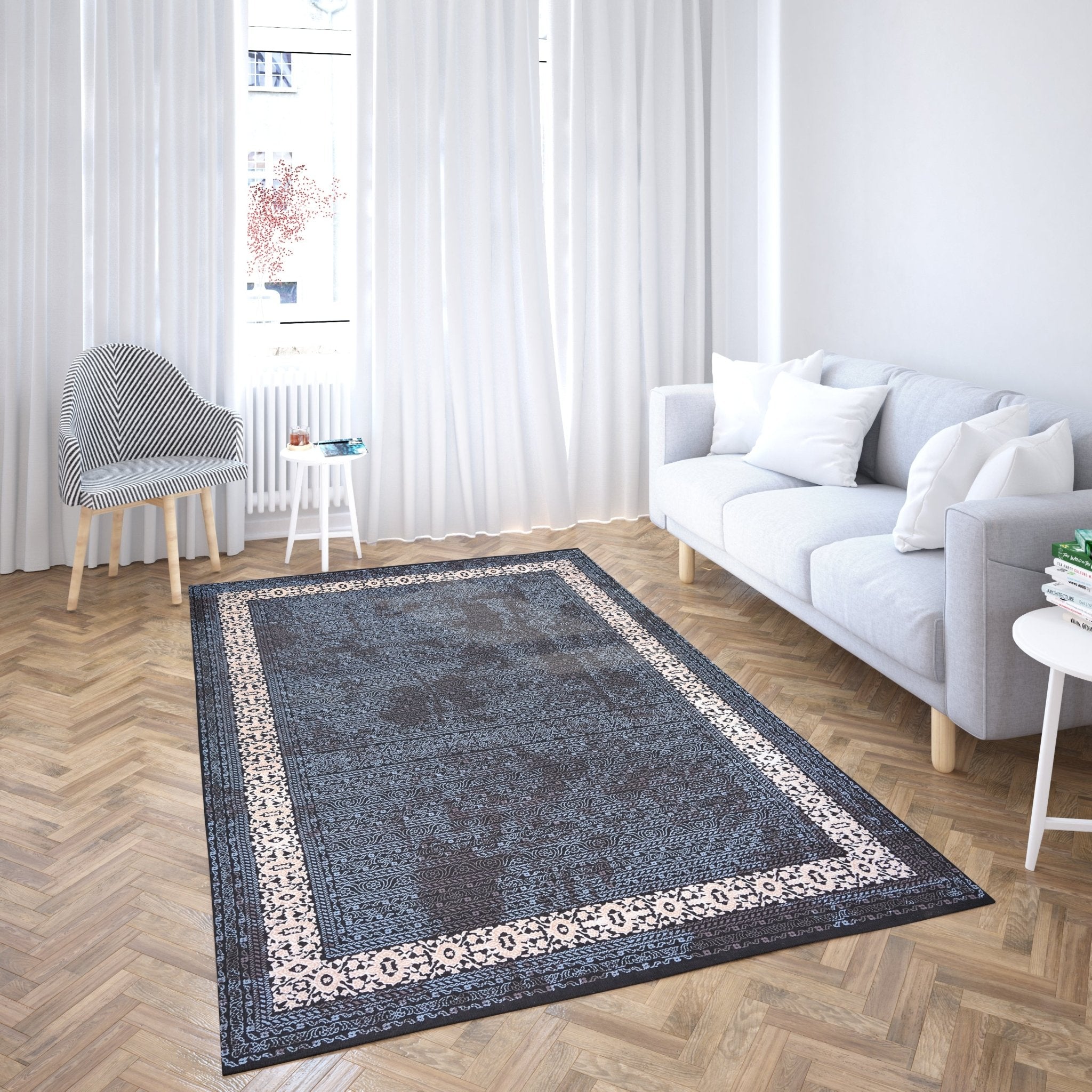 Retro E616A T.Blue - Vizon Modern Area Rug - Quality Rugs and Furniture