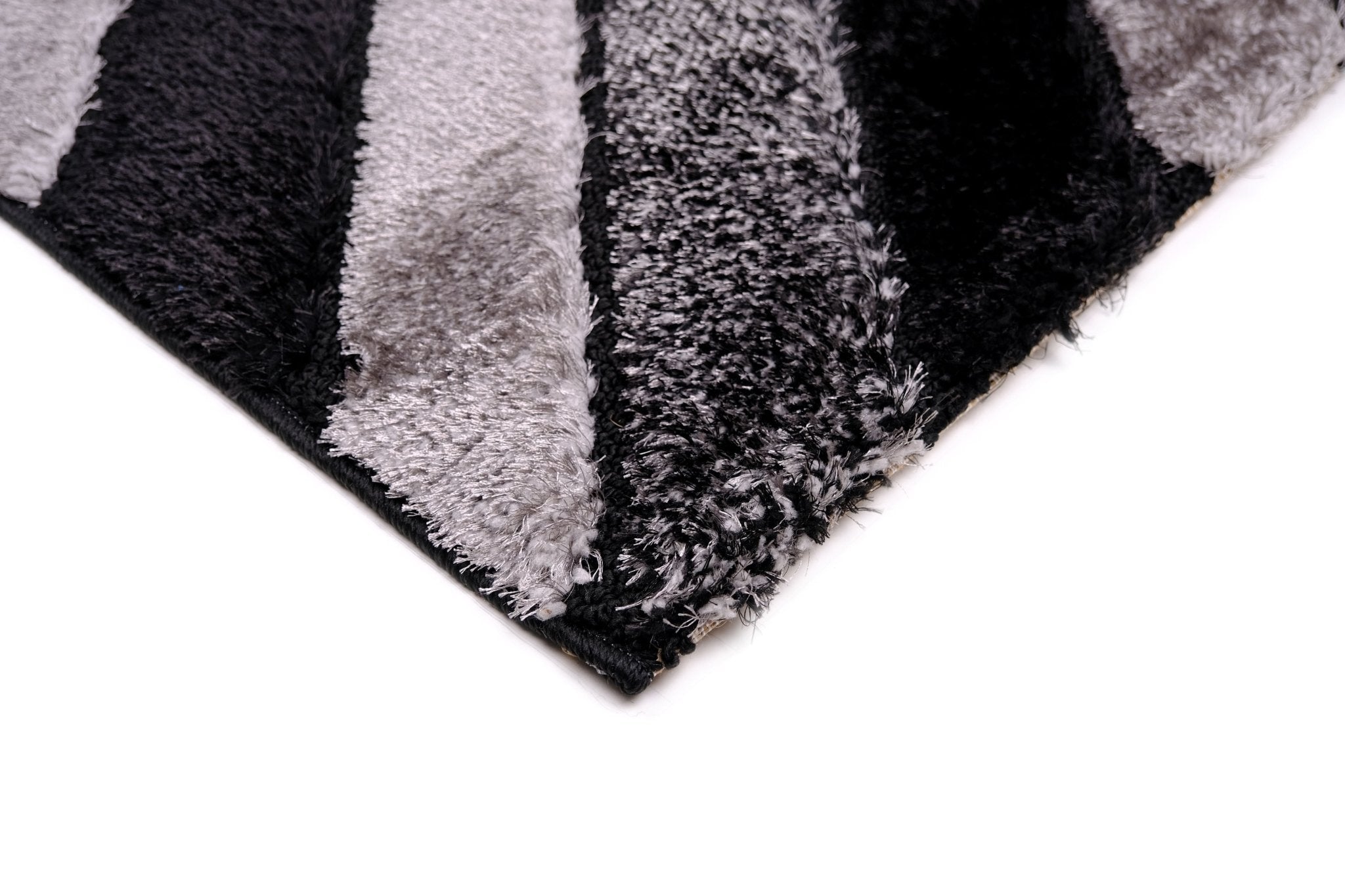 Rio Loop HB78 Black Grey Modern Area Rug - Quality Rugs and Furniture