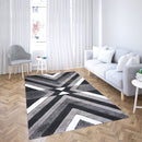 Rio Loop HB78 Black Grey Modern Area Rug - Quality Rugs and Furniture