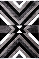 Rio Loop HB78 Black Grey Modern Area Rug - Quality Rugs and Furniture