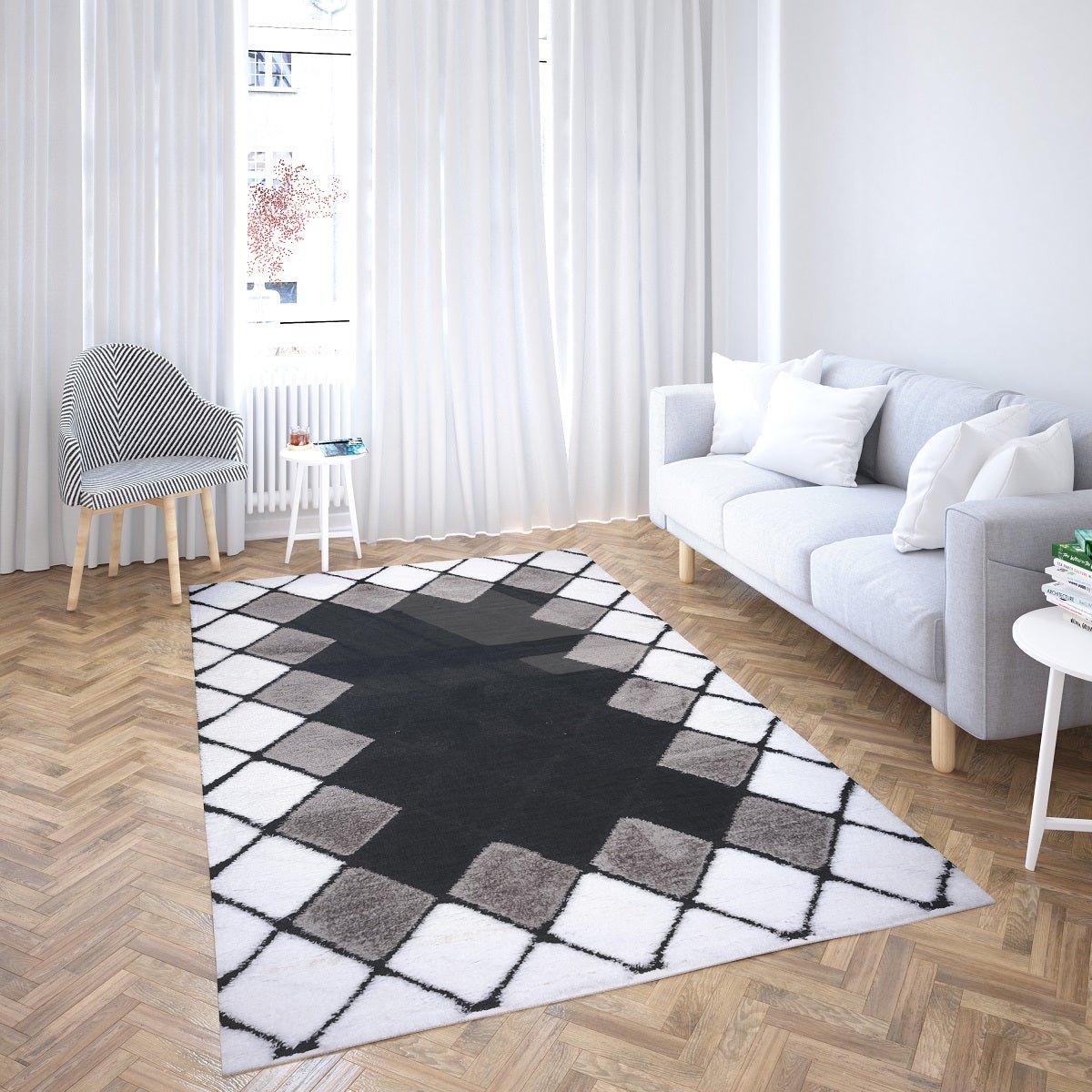 Rio Loop X012 Grey Modern Area Rug - Quality Rugs and Furniture
