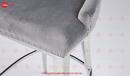Rose Velvet Modern Stainless Steel Modern Dining Chair Grey Silver - Quality Rugs and Furniture