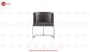 Rose Velvet Modern Stainless Steel Modern Dining Chair Grey Silver - Quality Rugs and Furniture