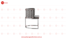 Rose Velvet Modern Stainless Steel Modern Dining Chair Grey Silver - Quality Rugs and Furniture