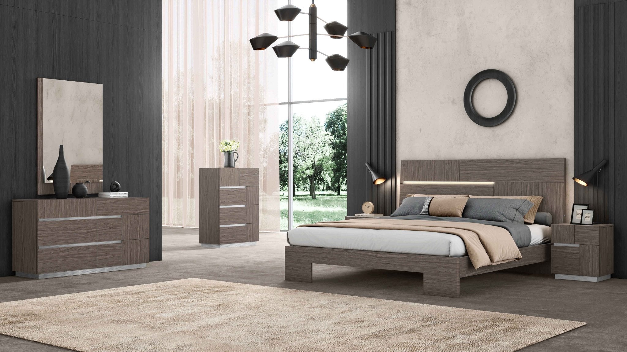 Rustic Chestnut Bedroom Suite Queen Bed - Quality Rugs and Furniture