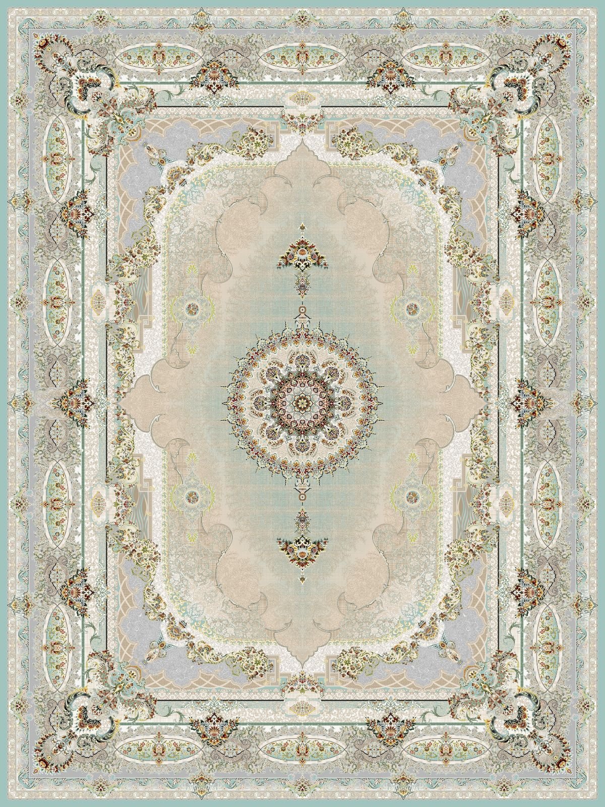 Salar Traditional Persian Area Rug Blue - Quality Rugs and Furniture