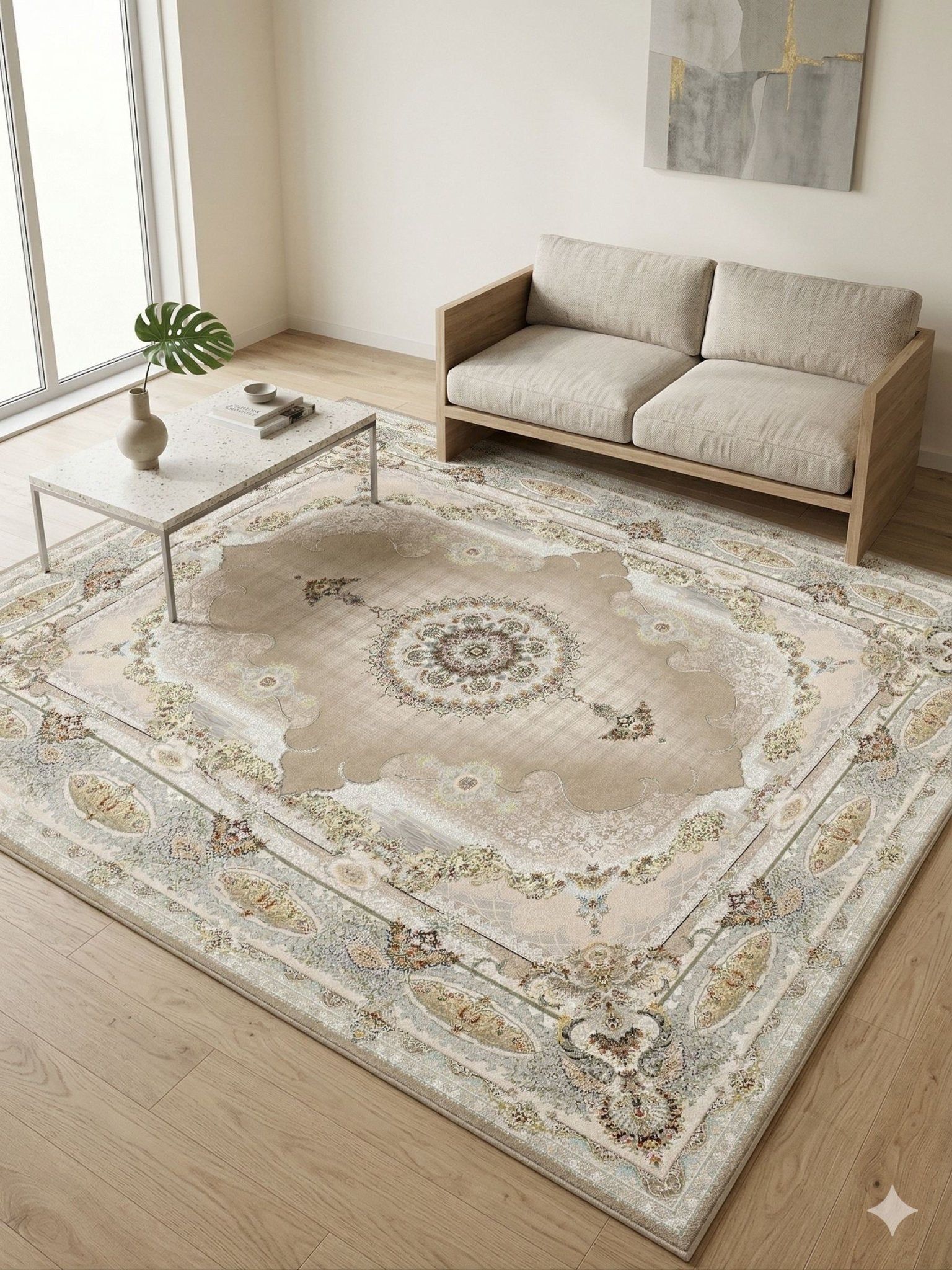 Salar Traditional Persian Area Rug Nescafe - Quality Rugs and Furniture
