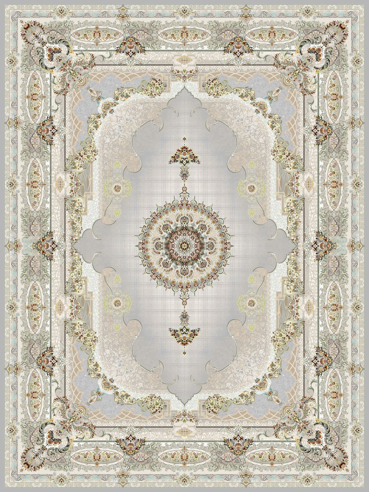 Salar Traditional Persian Area Rug Silver - Quality Rugs and Furniture