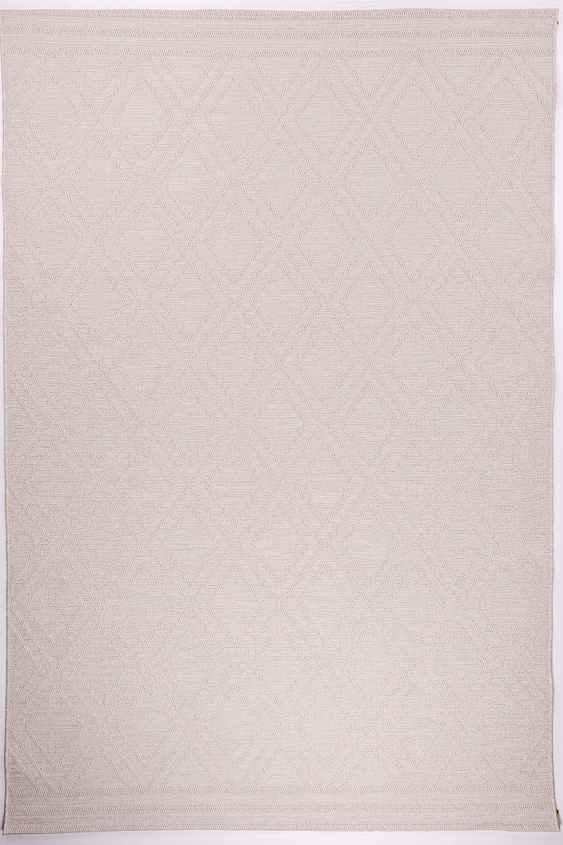 Sandra E7215 Cream Modern Area Rug For Living Room, Bedroom - Quality Rugs and Furniture