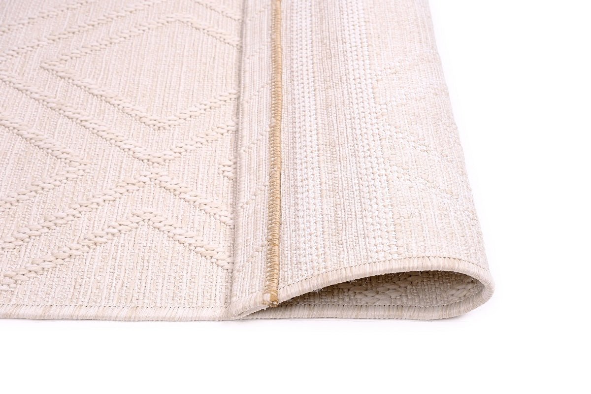 Sandra E7215 Cream Modern Area Rug For Living Room, Bedroom - Quality Rugs and Furniture