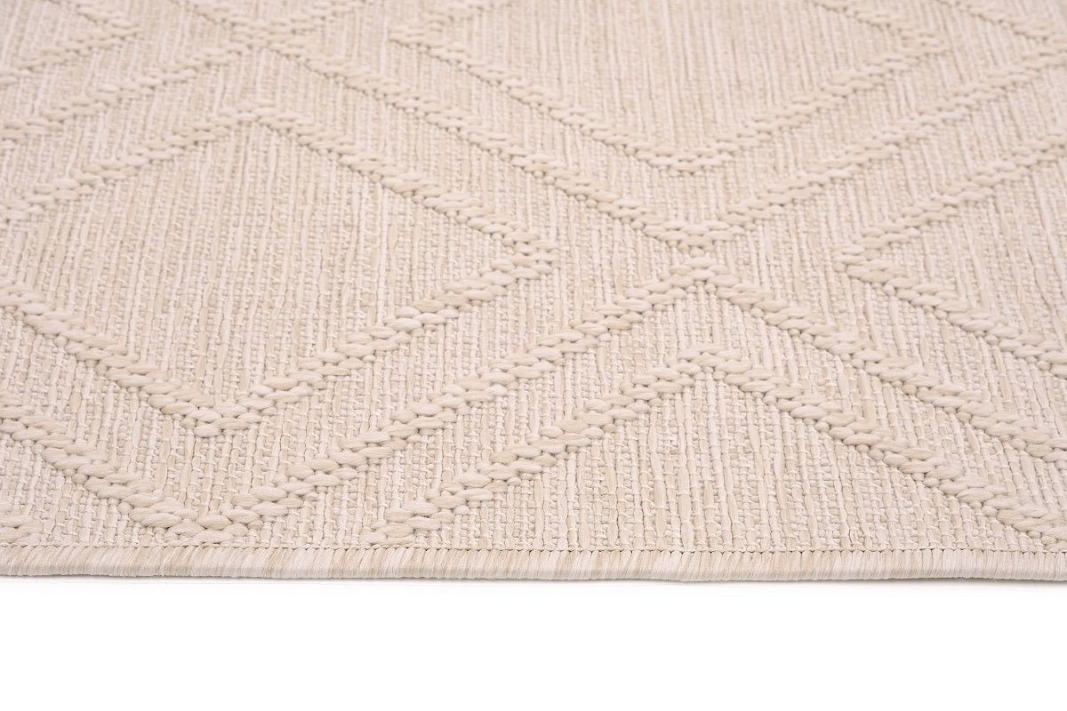 Sandra E7215 Cream Modern Area Rug For Living Room, Bedroom - Quality Rugs and Furniture