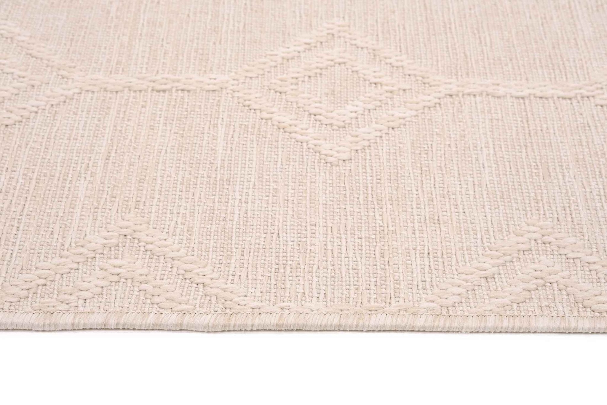 Sandra E7219 Cream Modern Area Rug For Living Room, Bedroom - Quality Rugs and Furniture