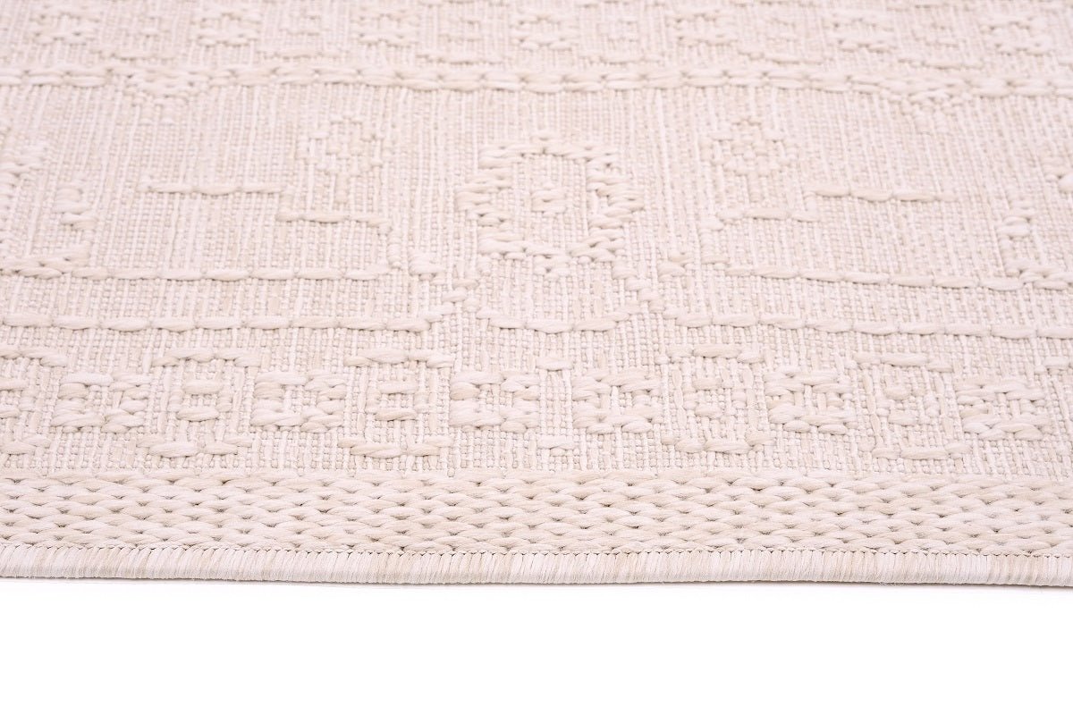 Sandra E7223 Cream Modern Area Rug For Living Room, Bedroom - Quality Rugs and Furniture