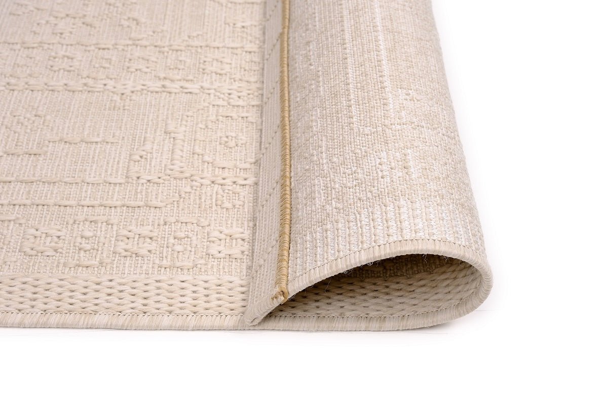 Sandra E7223 Cream Modern Area Rug For Living Room, Bedroom - Quality Rugs and Furniture