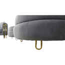 Sehrazat Modern Fabric Sofa Set Grey Gold - Quality Rugs and Furniture