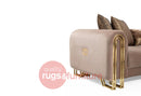 Sehrazat Modern Velvet Luxury Sofa Set Beige Gold - Quality Rugs and Furniture