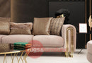 Sehrazat Modern Velvet Luxury Sofa Set Beige Gold - Quality Rugs and Furniture