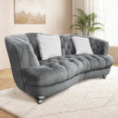 Serine Modern Dark Grey Fabric Sofa Set - Quality Rugs and Furniture