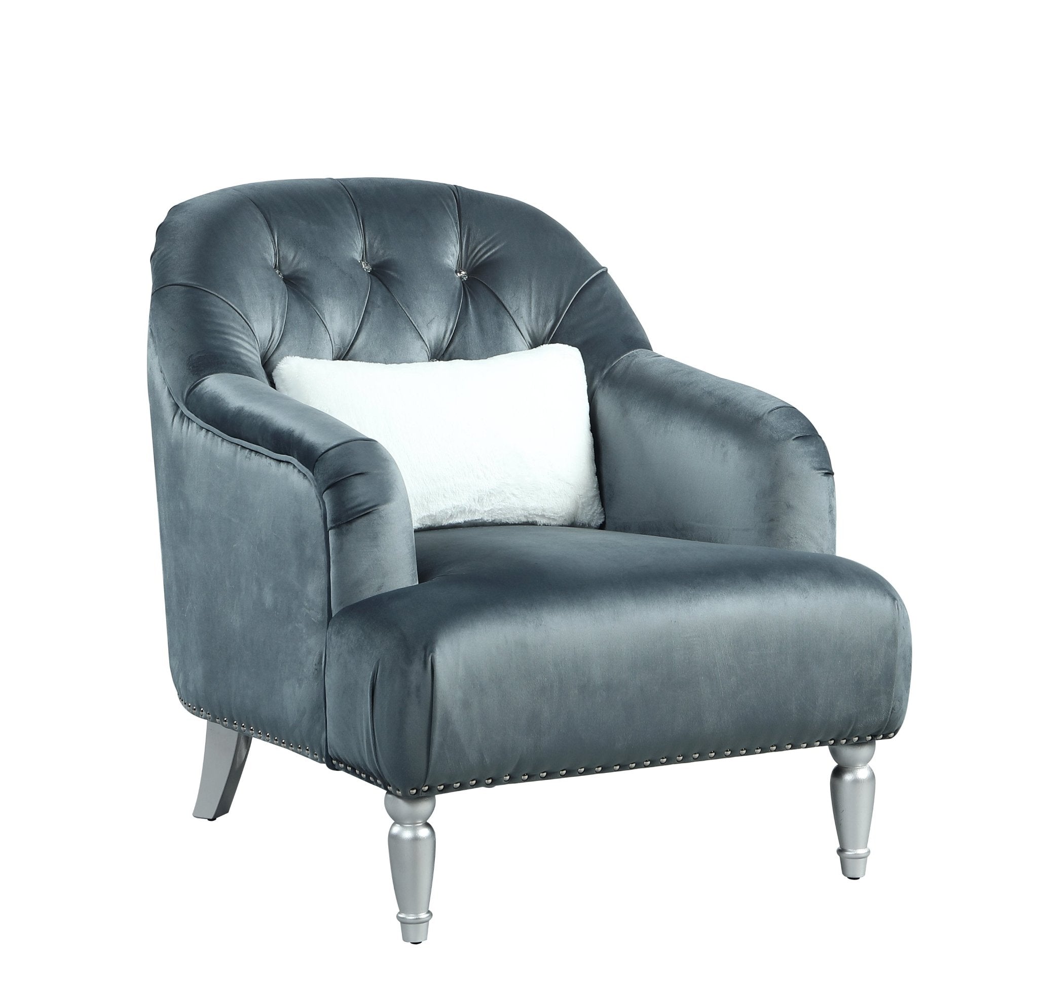 Serine Without Button Modern Fabric Sofa Set Grey - Quality Rugs and Furniture