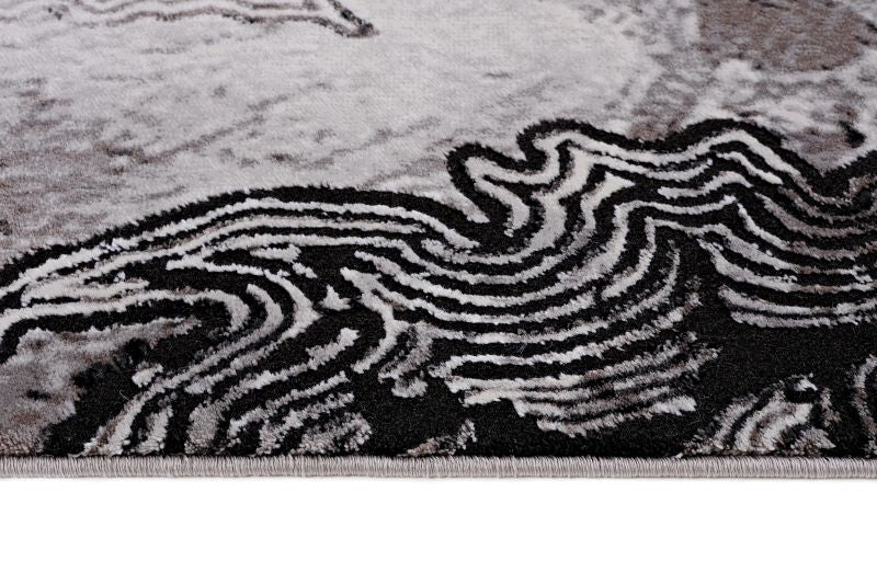 Sofia 3555B Grey / Dark Vizon Modern Area Rug - Quality Rugs and Furniture