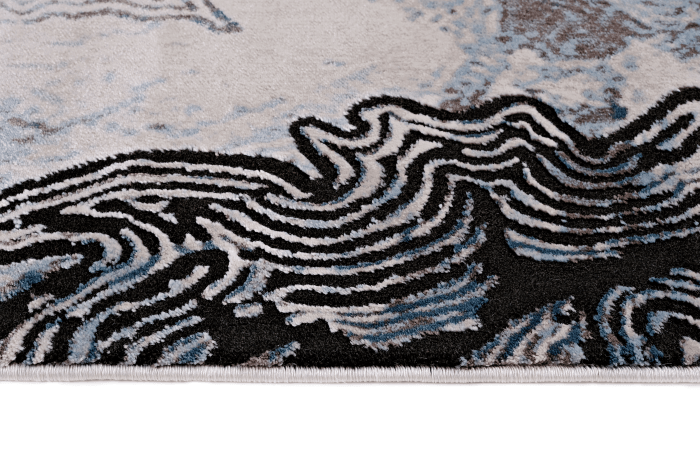 Sofia 3555B Light Vizon / Light Blue Modern Area Rug - Quality Rugs and Furniture