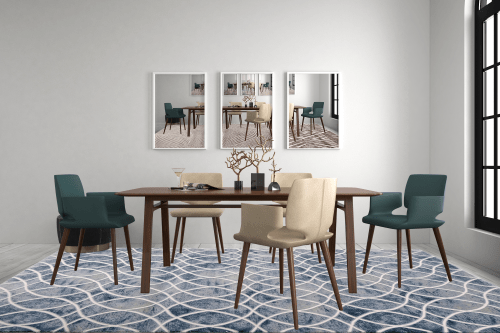 Sofia 7766A Light Blue / Blue Modern Area Rug - Quality Rugs and Furniture