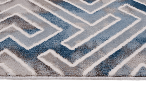 Sofia 9970A Dark Vizon / Light Blue Modern Area Rug - Quality Rugs and Furniture
