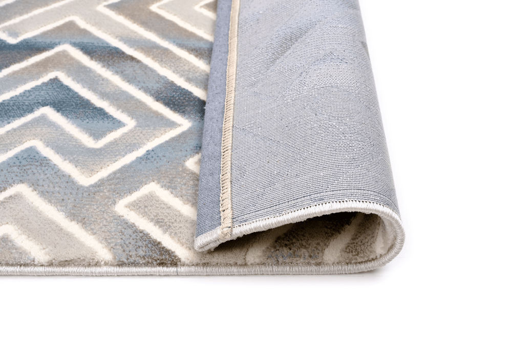 Sofia 9970A Dark Vizon / Light Blue Modern Area Rug - Quality Rugs and Furniture