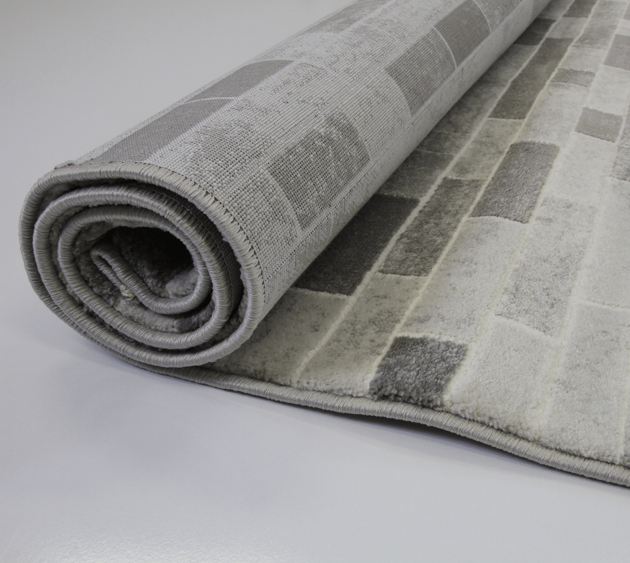 Sofia D051A Cream/L.Grey Modern Area Rug - Quality Rugs and Furniture