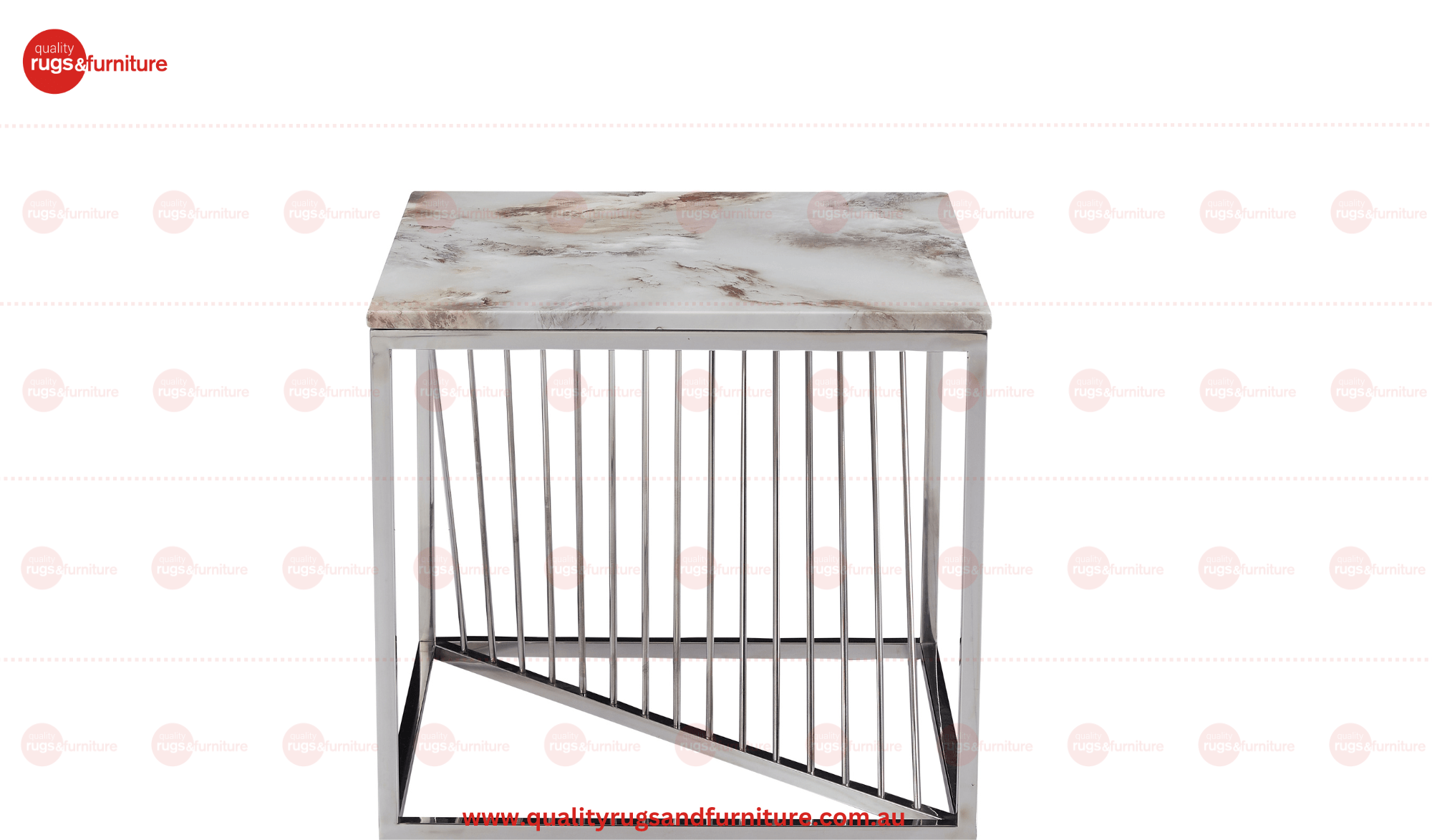 Spiral Stainless Steel Modern Side Table Silver - Quality Rugs and Furniture