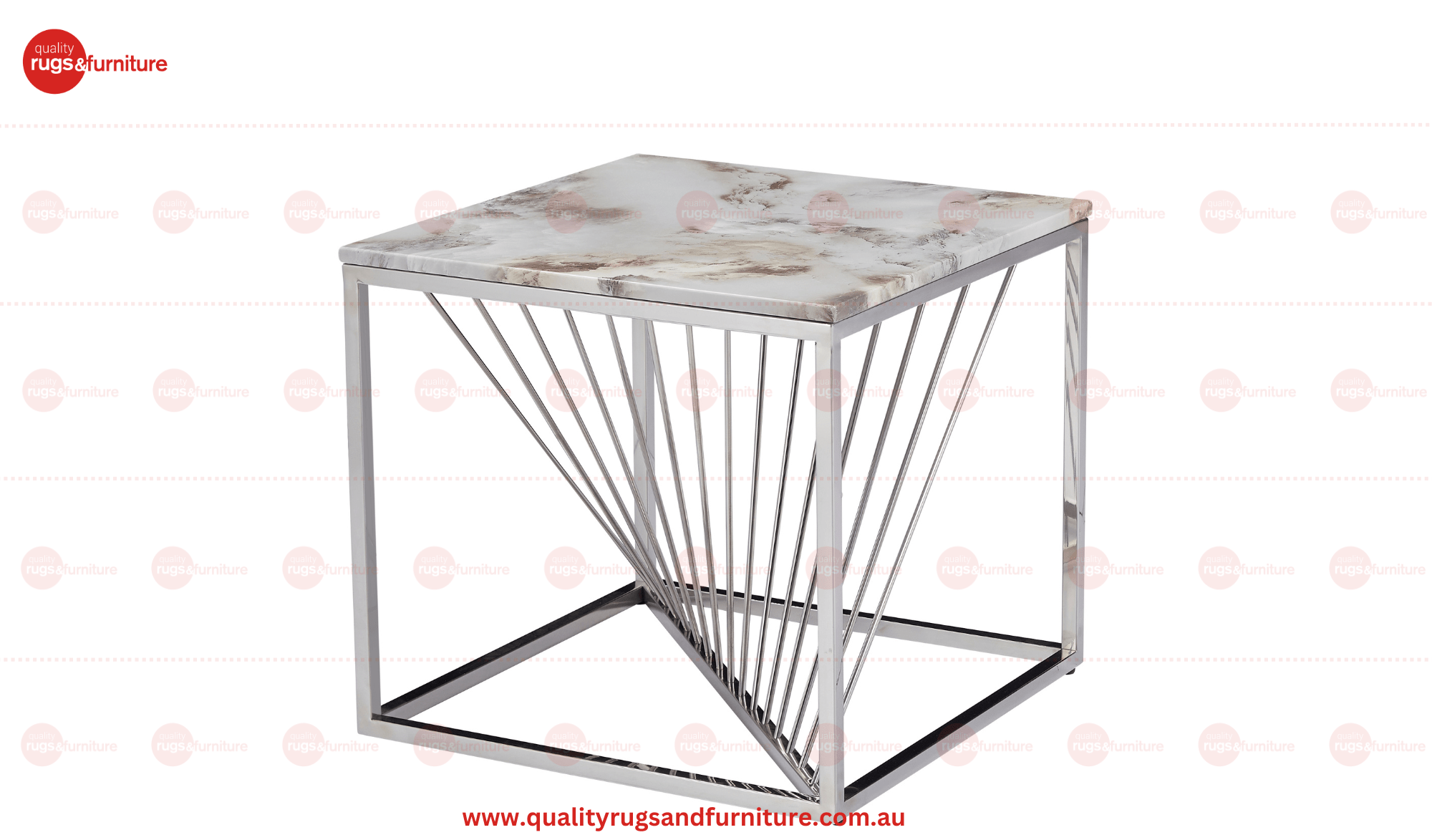 Spiral Stainless Steel Modern Side Table Silver - Quality Rugs and Furniture